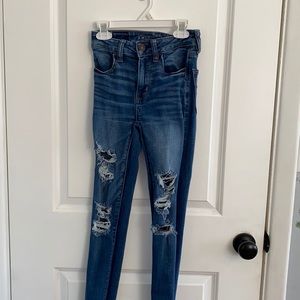 American Eagle ripped skinny jeans